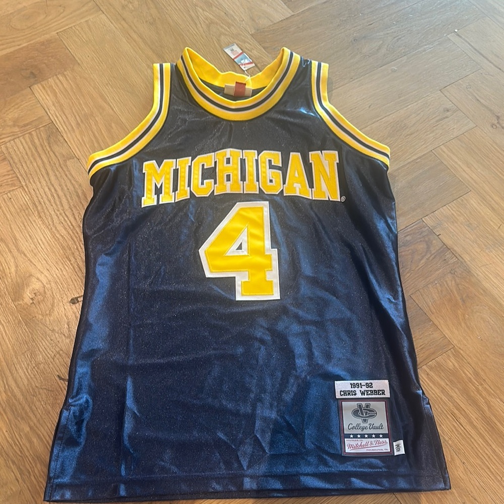 Mitchell & Ness Blue and Yellow Throwback Jersey